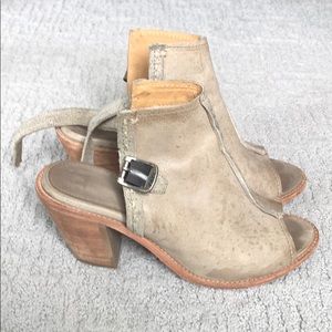 Frye open toe booties